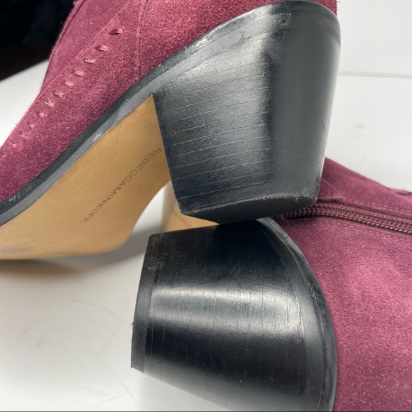Rebecca Minkoff | Lulu | Suede Western Ankle Boots - Picture 5 of 10